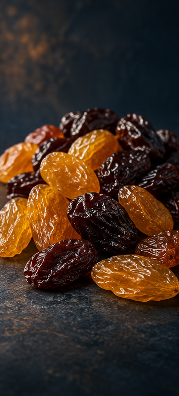 Premium brown and golden seedless raisins for export